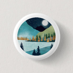 Moonrise Lake 3 Cm Round Badge