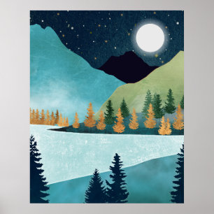 Moonrise Lake Poster