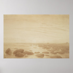 Moonrise on the Sea Poster