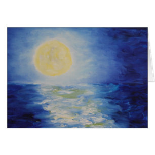 Moonrise Over Lake Michigan II Painting