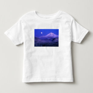 Moonrise over Mt Hood winter, Oregon Toddler T-Shirt