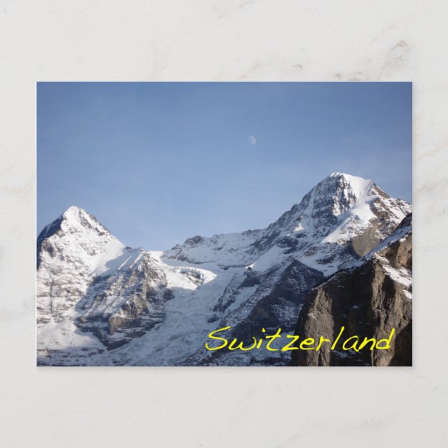 Moonrise over the Alps Postcard (Front)