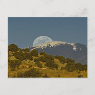Moonrise over the Sangre de Cristo Mountains, Postcard