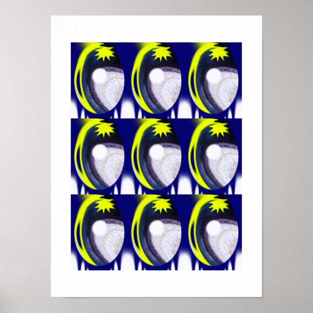 Moons and stars art poster (Front)