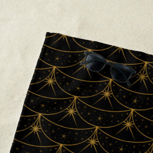 Moons and Stars Beach Towel