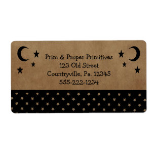Moons And Stars Business Label