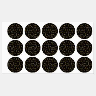 Moons and Stars Gold Pattern