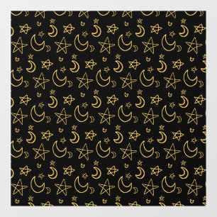 Moons and Stars Gold Pattern