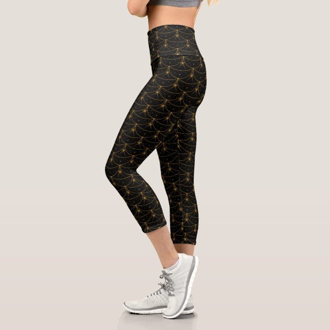 Moons and Stars High Waisted Capri Leggings (Left)