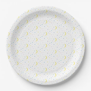 Moons and stars. paper plate