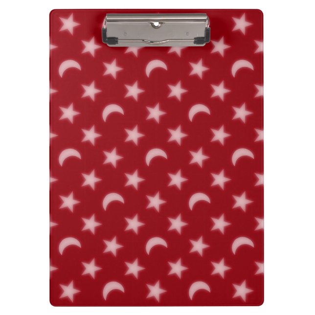 Moons and stars pattern clipboard (Front)