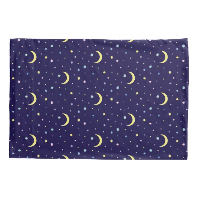 Moons and stars. pillowcase (Back)