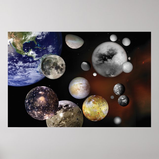 Moons of the Solar System Poster (Front)