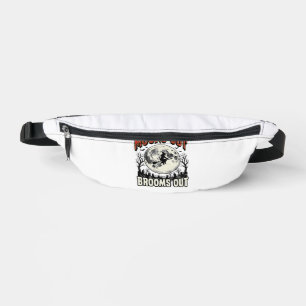 Moons Out Brooms Out Vintage Halloween Witch Desig Bum Bags