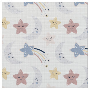 Moons & Stars Baby Fabric By The Yard Fat Quarter