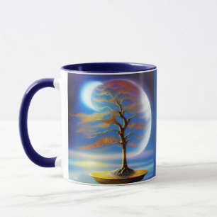 Moonscape bonsai mug