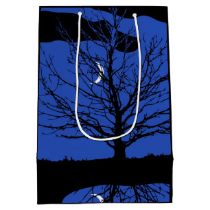 Moonscape in Cobalt Blue and Black Medium Gift Bag