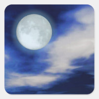 Moonscape with moonlit clouds