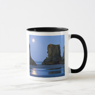 Moonset, Bandon Beach, Oregon. Mug