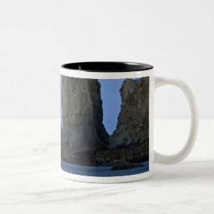Moonset, Bandon Beach, Oregon. Two-Tone Coffee Mug