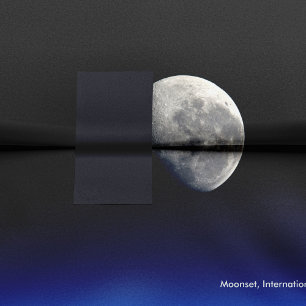 Moonset, International Space Station, Decoupage Tissue Paper