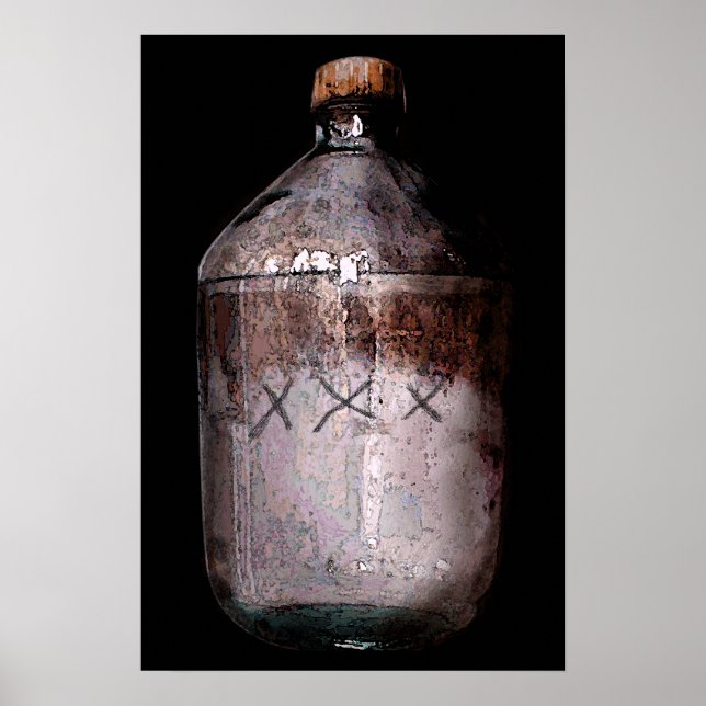 Moonshine Bottle Print (Front)