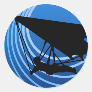 moonshine hang gliding classic round sticker
