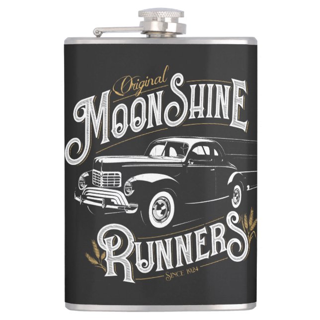 Moonshine Runners Hip Flask (Front)