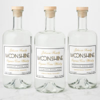 Moonshine Whiskey Black and Golden