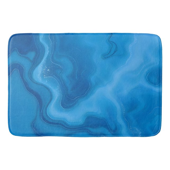 Moonstone Blue Bath Mat (Front)