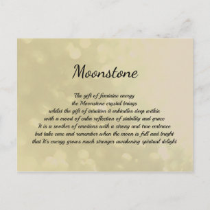 Moonstone Crystal Healing design Postcard