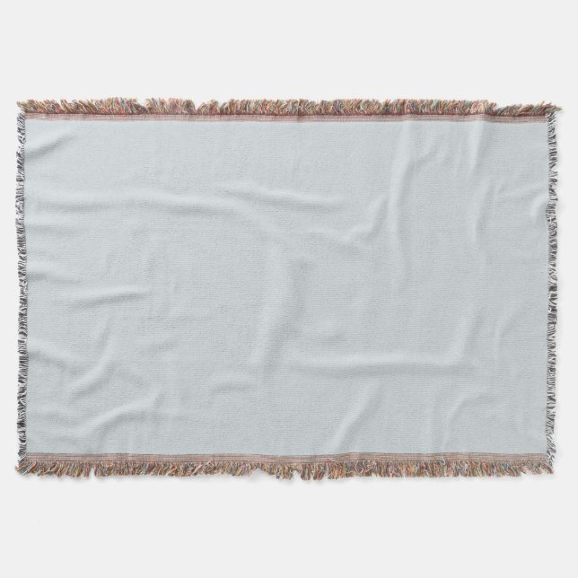 Moonstone Grey Solid Throw Blanket (Front)