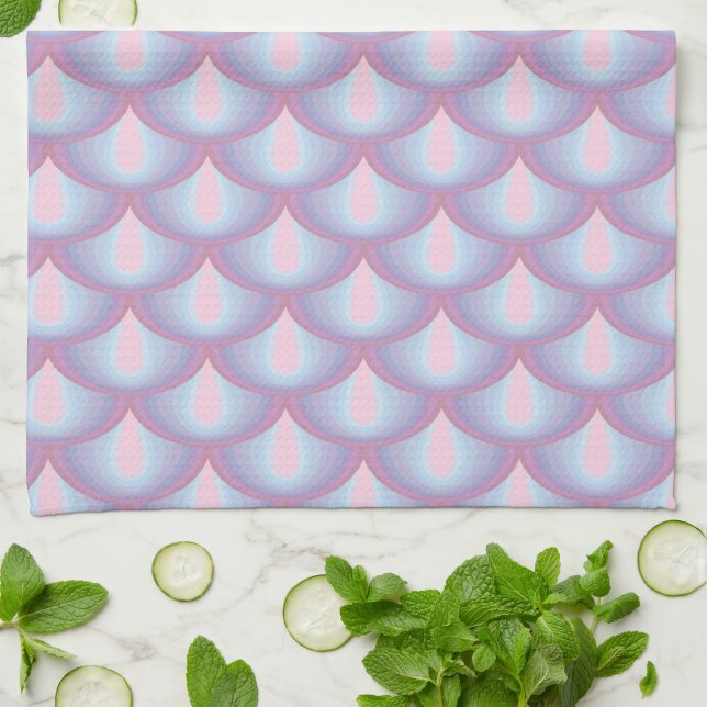 Moonstone Scales Kitchen Towel (Folded)