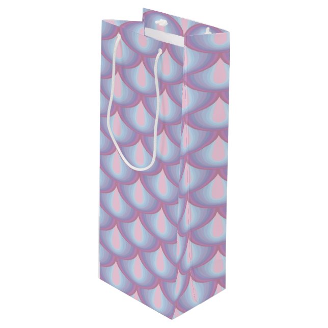 Moonstone Scales Wine Gift Bag (Front Angled)
