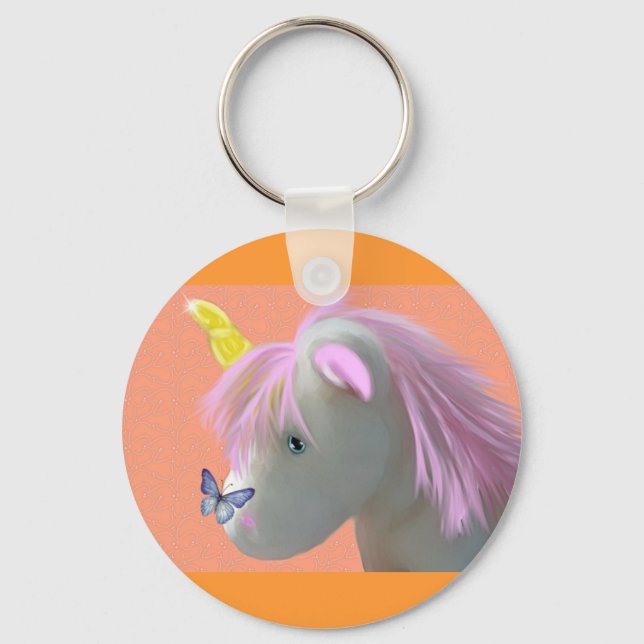Moonstone the unicorn key ring (Front)