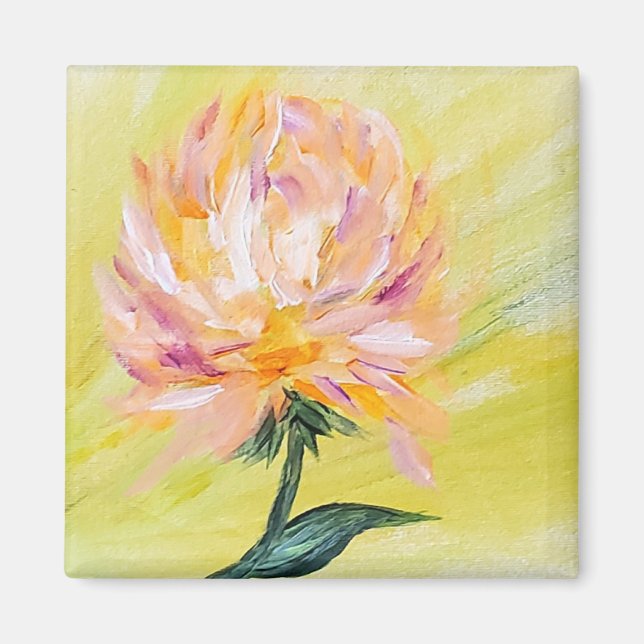 Moonstudio - Orange Peony magnet (Front)