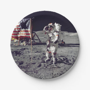 Moonwalk Apollo 17 Paper Plate