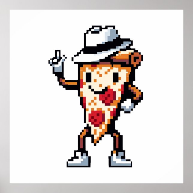 Moonwalking Pizza - Legendary Pop Slice Art Poster (Front)