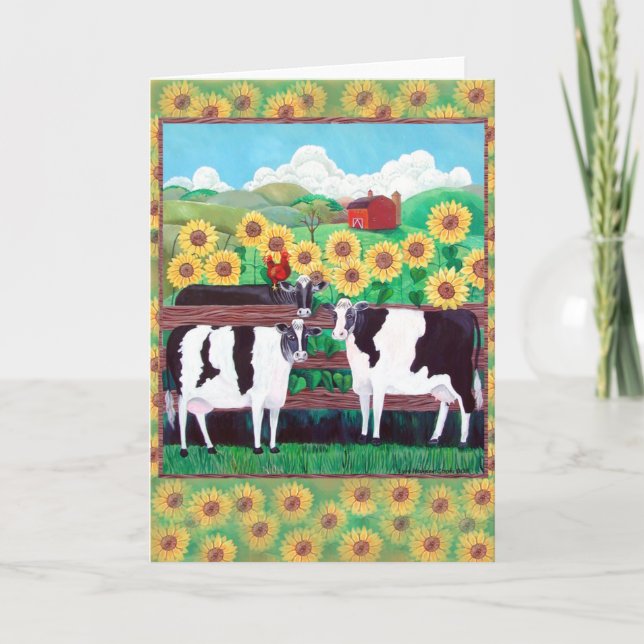 Moooooo Cows Greeting Cards (Front)