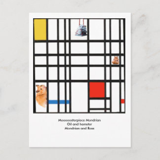 Moooooosterpiece Mondrian Postcard