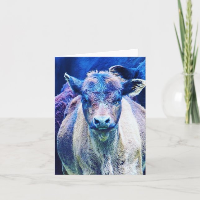 Moooooving blank greeting card (Front)
