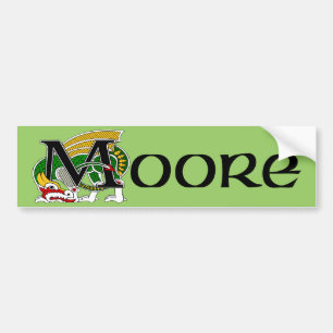 Moore Celtic Dragon Bumper Sticker