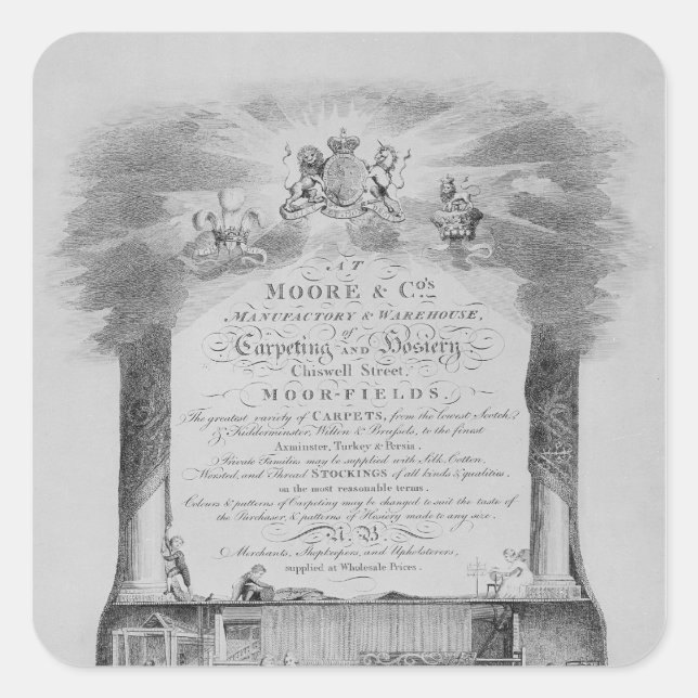 Moore & Co. Trade Card Square Sticker (Front)