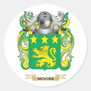Moore Coat of Arms (Family Crest) Classic Round Sticker