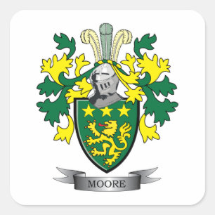 Moore Coat of Arms Square Sticker