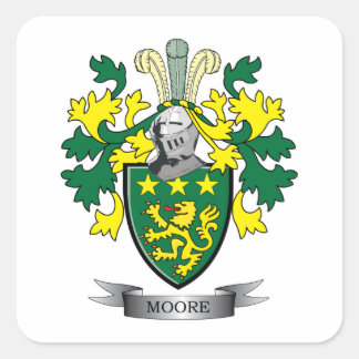 Moore Coat of Arms Square Sticker