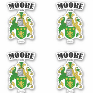 Moore Crest Irish Translation & Meaning (x4)