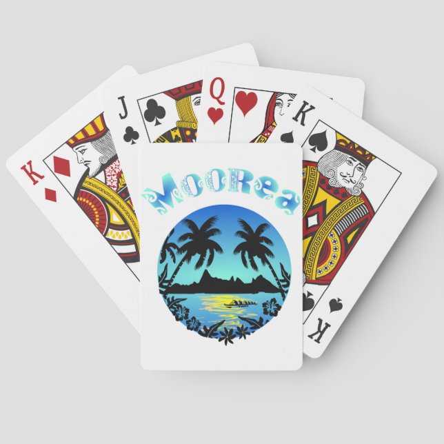 MOOREA (Blue) Playing Cards (Back)