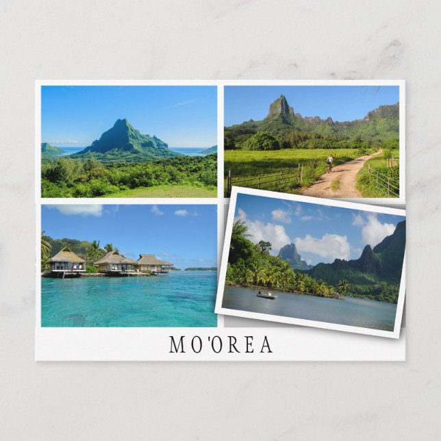 Moorea landscapes collage with loose image postcard (Front)