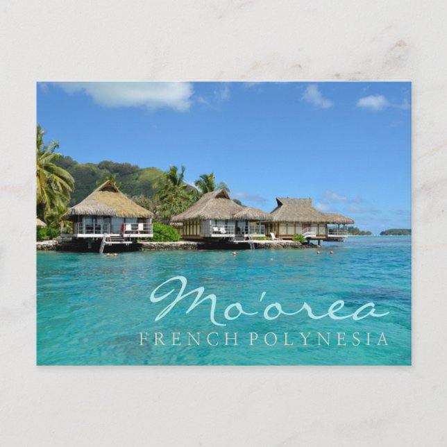 Moorea on French Polynesia with luxury bungalows Postcard (Front)